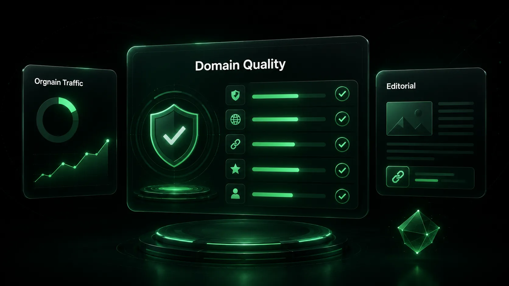 Infographic highlighting the quality indicators of a trustworthy PBN provider.