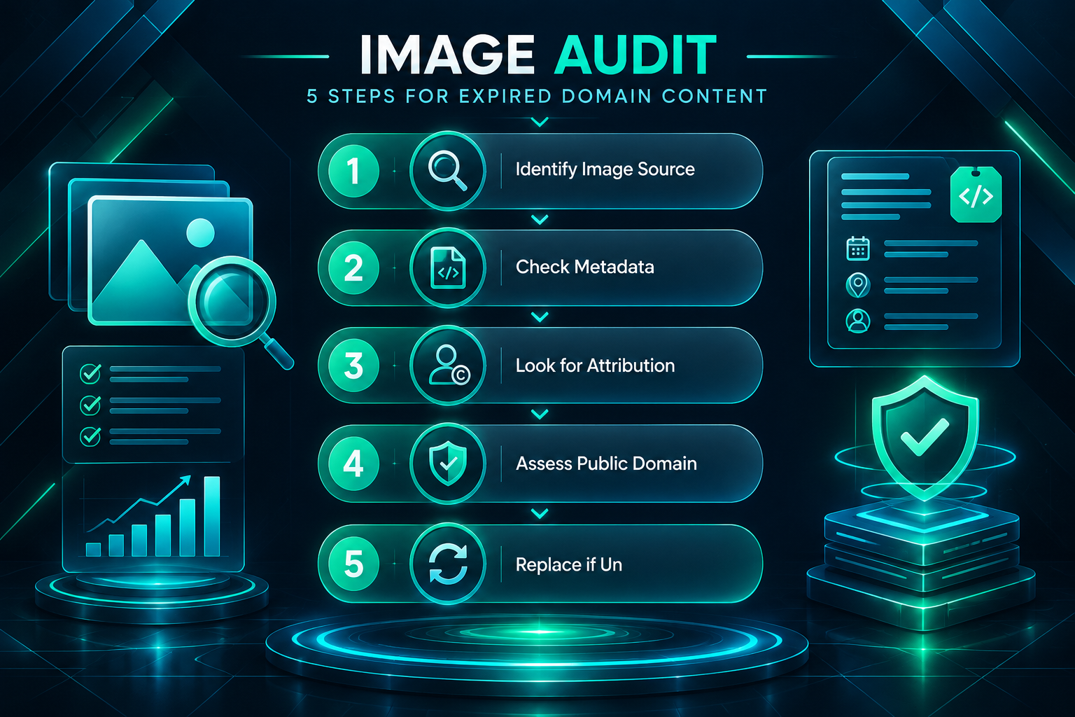 Five-step checklist for auditing archived images on an expired domain before reuse