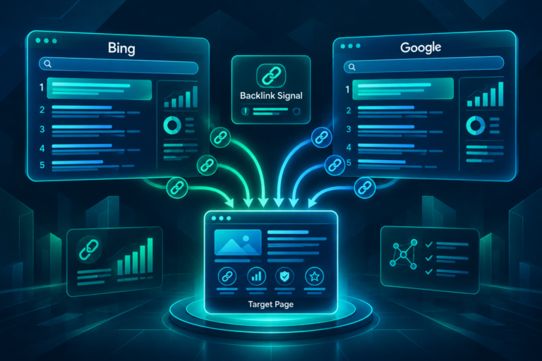 PBN backlinks influencing rankings on Bing and Google search engines