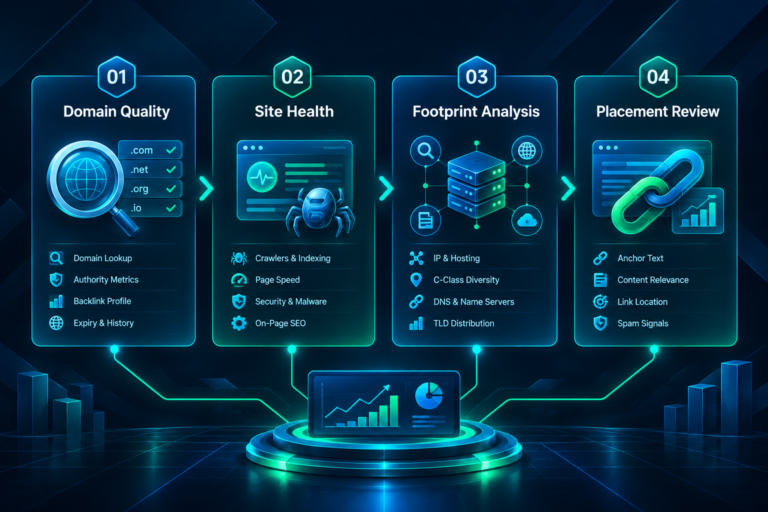 Inherited PBN audit workflow showing four operational assessment layers